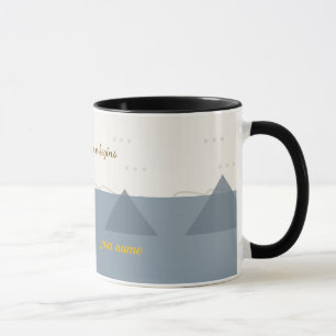 Personalisiertes modernes Bergabenteuer Zweifarbig Tasse