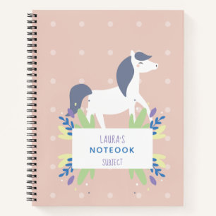 Personalisiertes modernes Blumenhorn Lover Pastel Notizbuch