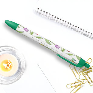 Personalisiertes modernes farbenfrohes Tulpen-Blum Kugelschreiber