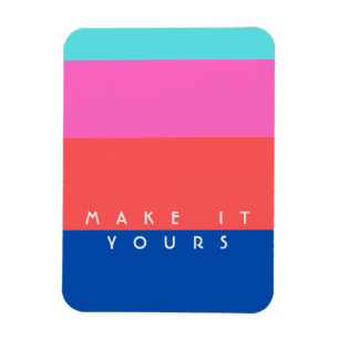Personalisiertes modernes Farbfeldmuster Magnet