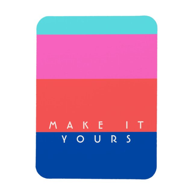 Personalisiertes modernes Farbfeldmuster Magnet (Vertikal)