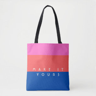 Personalisiertes modernes Farbfeldmuster Tasche