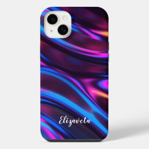 Personalisiertes modernes Faux-Irideszent mit Name iPhone 14 Plus Hülle
