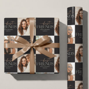 Personalisiertes modernes Foto für beste Freundinn Geschenkpapier