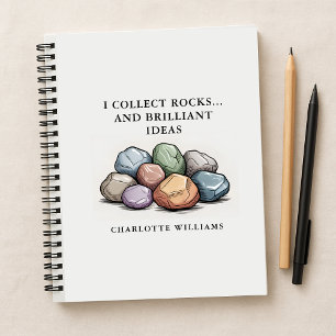 Personalisiertes, modernes Funny Rock Collector Gi Notizbuch