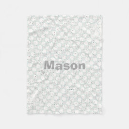 Personalisiertes, modernes Grautmuster Fleecedecke