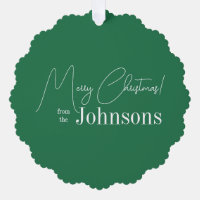 Personalisiertes modernes grünes Weihnachten