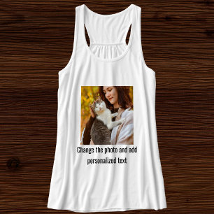 Personalisiertes modernes Katzenmutter-Familienhau Tank Top