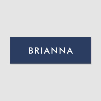 Personalisiertes modernes minimalistisches Blau Pr Namensschild