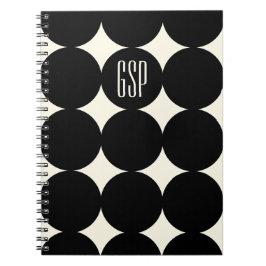 Personalisiertes modernes Monogramm-Punkt, persona Notizblock