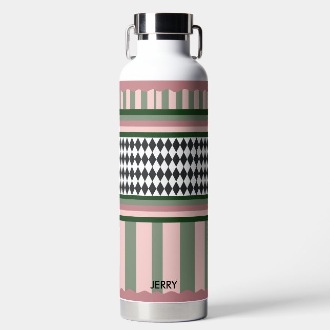 Personalisiertes modernes Muster Trinkflasche (Vorderseite)