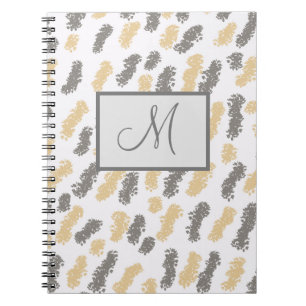 Personalisiertes modernes NotebookTaupe Gray Swish Notizblock