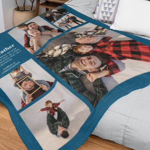 Personalisiertes modernes Papa   6 Fotos Fleecedecke
