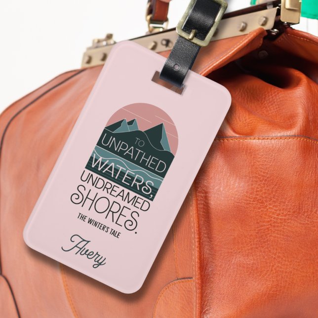 Personalisiertes, modernes Rosa Shakespeare-Zitat Gepäckanhänger (Von Creator hochgeladen)