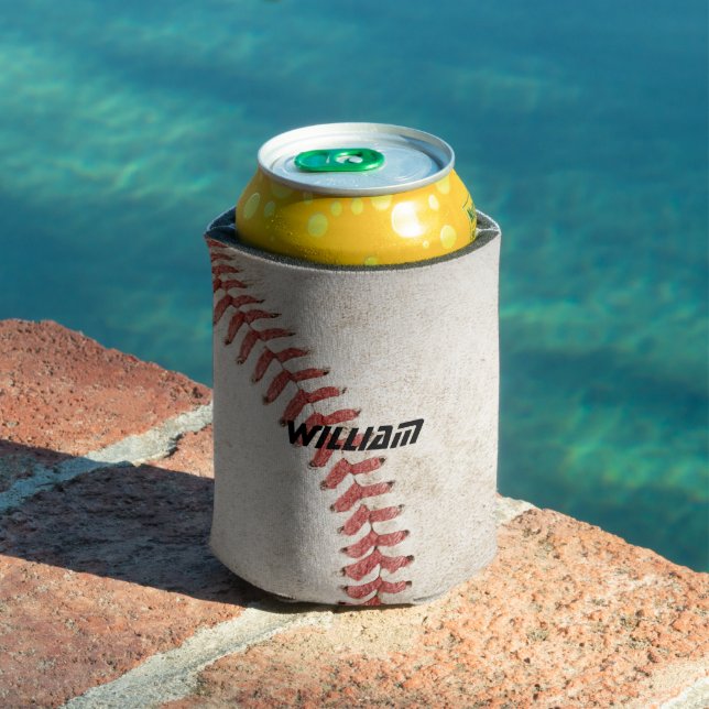 Personalisiertes modernes rustikales Baseball Cool Dosenkühler (In Situ Pool)