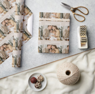 Personalisiertes modernes Umschlagpapier mit Foto Geschenkpapier