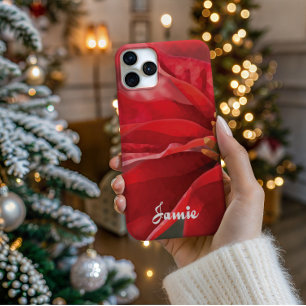 Personalisiertes modernes Weihnachtsstern-Handyhül iPhone 16 Pro Hülle