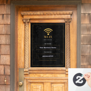 Personalisiertes modernes WLAN-Schild Fensteraufkleber