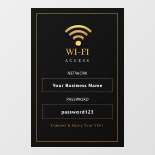 Personalisiertes modernes WLAN-Schild Fensteraufkleber