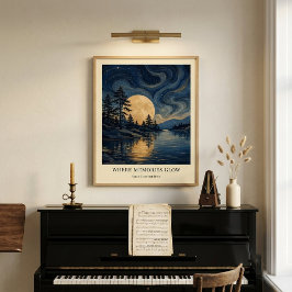 Personalisiertes Mondlicht-Reflections-Kunstposter Poster