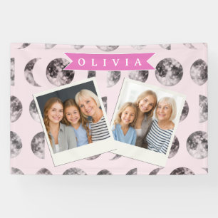 Personalisiertes Mondphasen-Himmelsgeschenk in Ros Banner