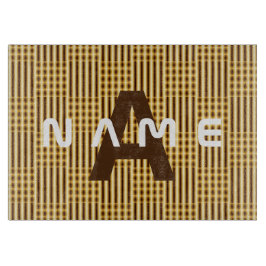 Personalisiertes Monogram Gold Luxury Elegant Abst Schneidebrett