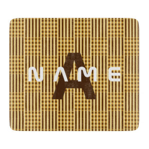 Personalisiertes Monogram Gold Luxury Elegant Abst Schneidebrett