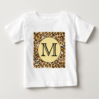 Personalisiertes Monogram Leopard-Druckmuster Baby T-shirt