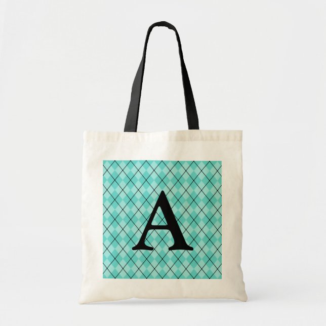 Personalisiertes Monogram Tote Book Beach Bag-Gesc Tragetasche (Vorne)