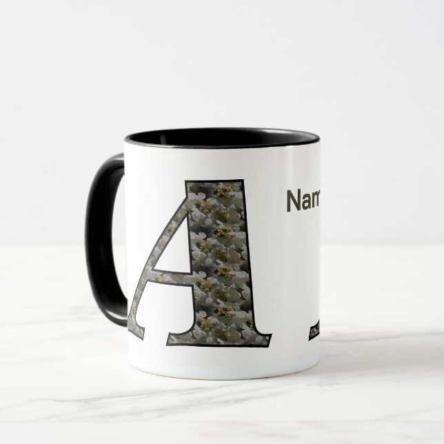 Personalisiertes Monogramm Anfangsbuchstabe A Hort Tasse (Vorderseite Links)