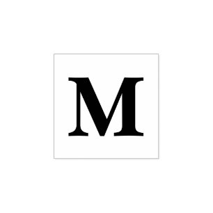 Personalisiertes Monogramm Anfangsbuchstabe Einzel Gummistempel