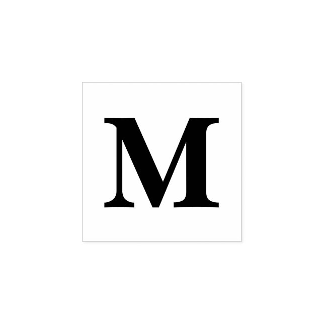 Personalisiertes Monogramm Anfangsbuchstabe Einzel Gummistempel (Prägung)