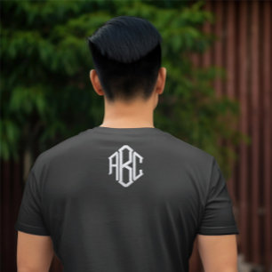 Personalisiertes Monogramm Anfangsbuchstabe hinzuf Besticktes T-Shirt