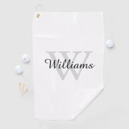 Personalisiertes Monogramm Anfangsbuchstabe und Na Golfhandtuch