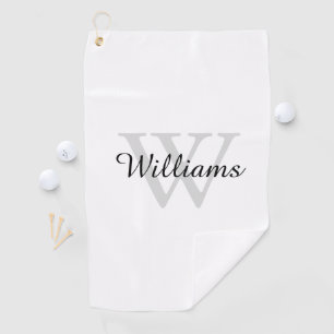 Personalisiertes Monogramm Anfangsbuchstabe und Na Golfhandtuch
