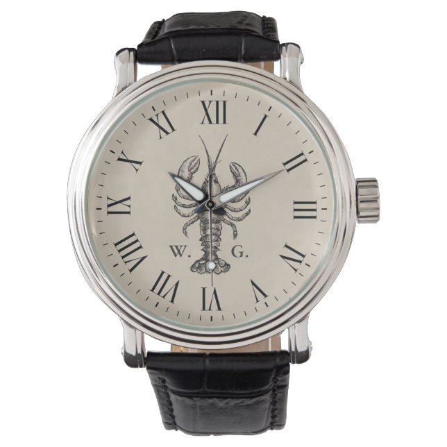 Personalisiertes Monogramm Armbanduhr (Vorderseite)