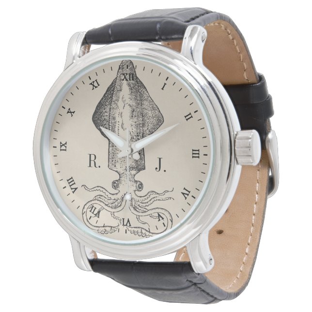 Personalisiertes Monogramm Armbanduhr (Schrägansicht)