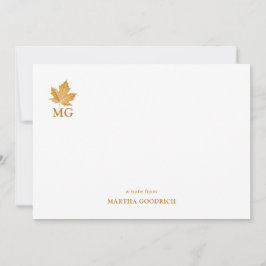 Personalisiertes Monogramm aus Ochsenapfelleder Mitteilungskarte