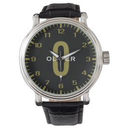 Personalisiertes Monogramm aus schwarzem Individue Armbanduhr