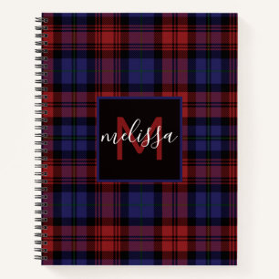 Personalisiertes Monogramm Clan MacLachlan Tartan Notizbuch