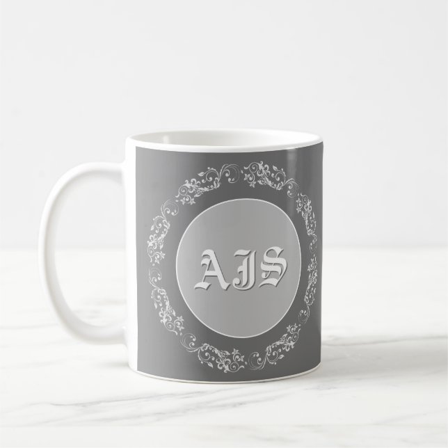 Personalisiertes Monogramm-Design. Kaffeetasse (Links)