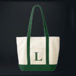 Personalisiertes Monogramm DUNKELGRÜN   NATÜRLICHE Tragetasche<br><div class="desc">Personalisiertes Monogramm DUNKELGRÜN   NATÜRLICHE TASCHE.  Gewohnheit stellen Ihre eigene Tasche her!</div>