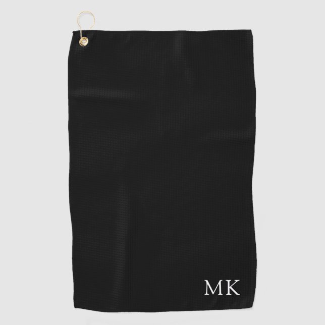 Personalisiertes Monogramm Erstmotiv Golfhandtuch (Vorderseite)