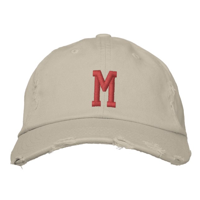 Personalisiertes Monogramm Fett Initiale Bestickte Baseballkappe (Vorderseite)