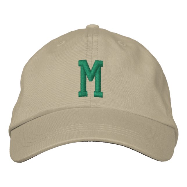 Personalisiertes Monogramm Fett Initiale Bestickte Baseballkappe (Vorderseite)