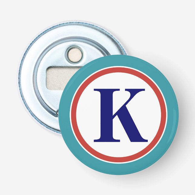 Personalisiertes Monogramm Flaschenöffner (Vorderseite)