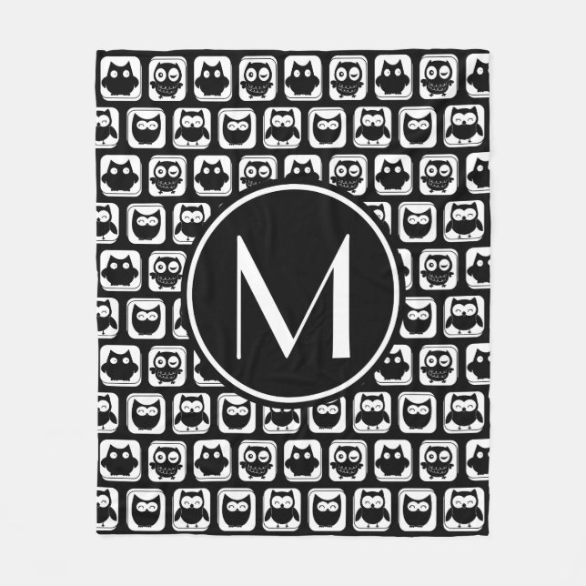 Personalisiertes Monogramm Fleecedecke (Vorderseite)