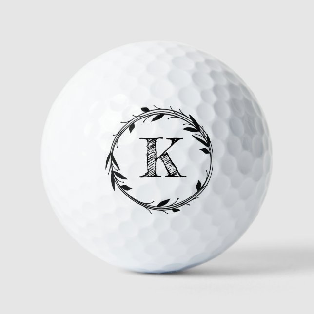 Personalisiertes Monogramm für benutzerdefiniertes Golfball (Vorderseite)