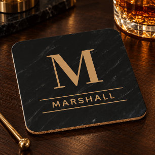 Personalisiertes Monogramm für das klassische Cogn Getränkeuntersetzer