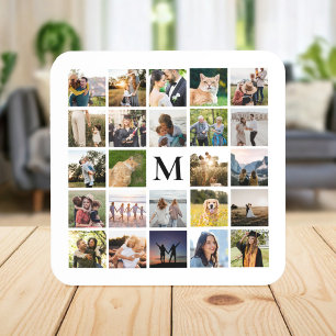 Personalisiertes Monogramm für die Fotolollage Getränkeuntersetzer